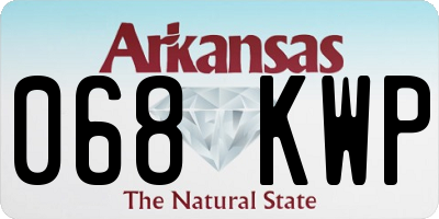 AR license plate 068KWP