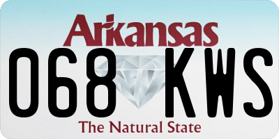 AR license plate 068KWS