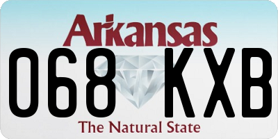 AR license plate 068KXB