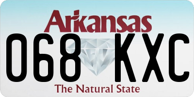 AR license plate 068KXC