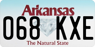 AR license plate 068KXE
