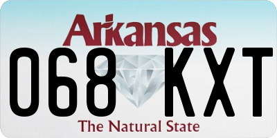 AR license plate 068KXT