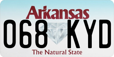 AR license plate 068KYD
