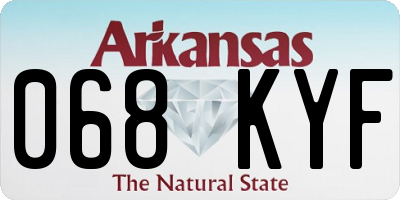 AR license plate 068KYF