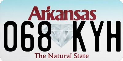 AR license plate 068KYH