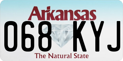 AR license plate 068KYJ