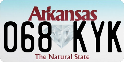 AR license plate 068KYK