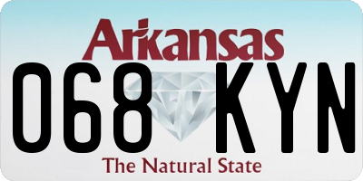AR license plate 068KYN