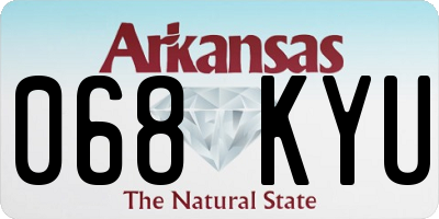 AR license plate 068KYU