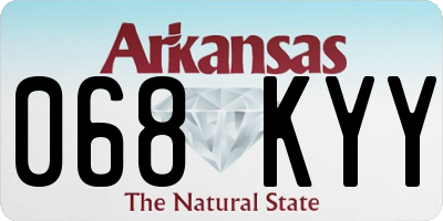 AR license plate 068KYY