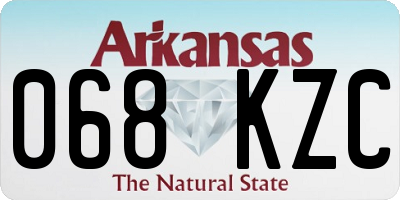 AR license plate 068KZC