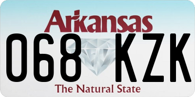 AR license plate 068KZK
