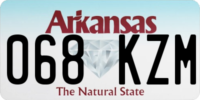 AR license plate 068KZM