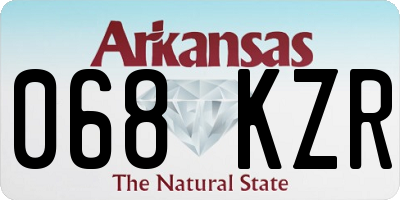 AR license plate 068KZR