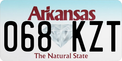 AR license plate 068KZT