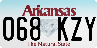 AR license plate 068KZY
