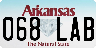 AR license plate 068LAB