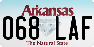 AR license plate 068LAF