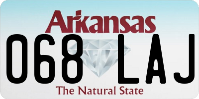 AR license plate 068LAJ