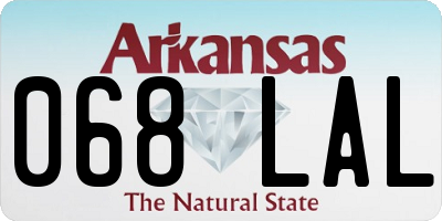 AR license plate 068LAL
