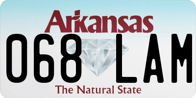 AR license plate 068LAM