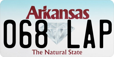 AR license plate 068LAP