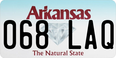 AR license plate 068LAQ