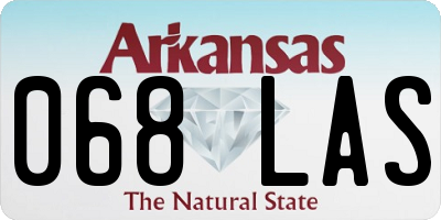 AR license plate 068LAS