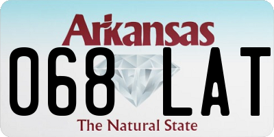 AR license plate 068LAT