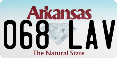 AR license plate 068LAV