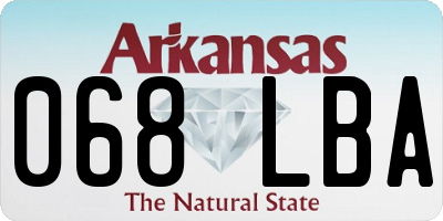 AR license plate 068LBA