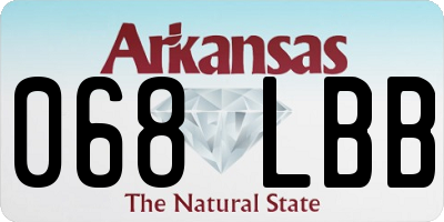 AR license plate 068LBB