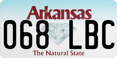 AR license plate 068LBC