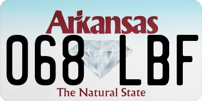 AR license plate 068LBF