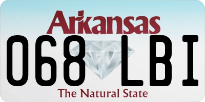 AR license plate 068LBI