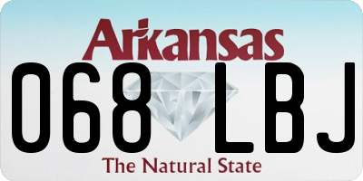 AR license plate 068LBJ