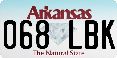 AR license plate 068LBK