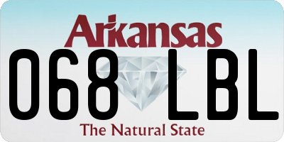 AR license plate 068LBL