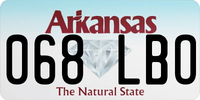 AR license plate 068LBO