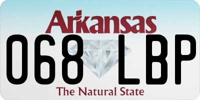 AR license plate 068LBP