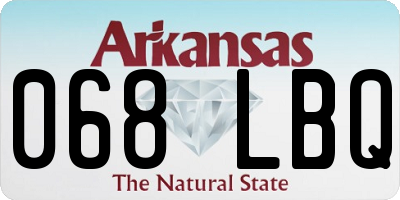AR license plate 068LBQ