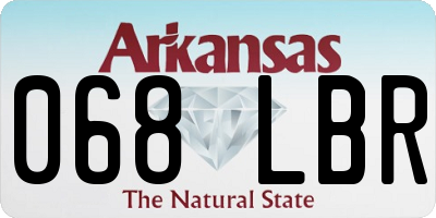 AR license plate 068LBR