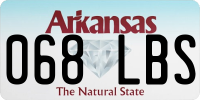 AR license plate 068LBS