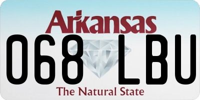 AR license plate 068LBU