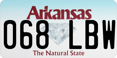 AR license plate 068LBW