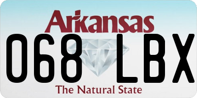 AR license plate 068LBX