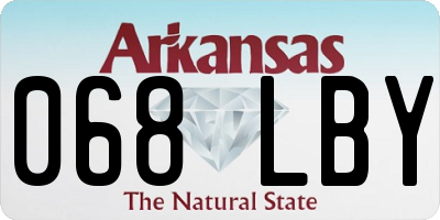 AR license plate 068LBY