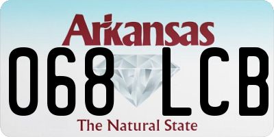 AR license plate 068LCB