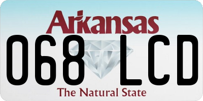 AR license plate 068LCD