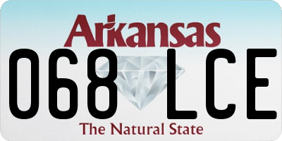 AR license plate 068LCE
